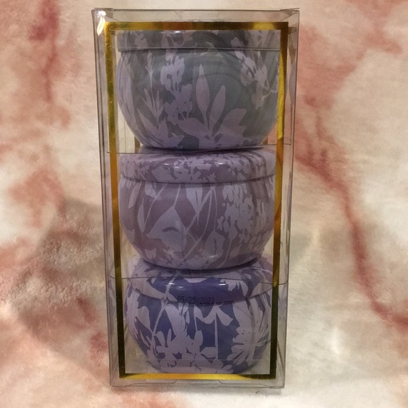 Susan Jacobs New York Scented Candle Floral Tins Trio NWT 3x3oz - Picture 8 of 16